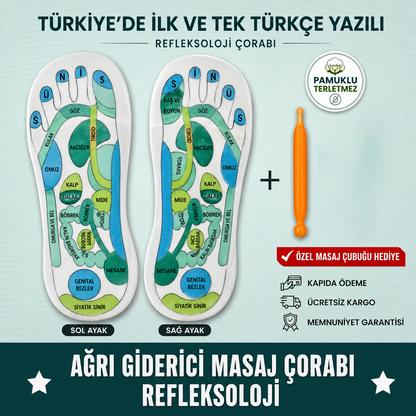 Refleksoloji Masaj Ağrı Çorabı Alt